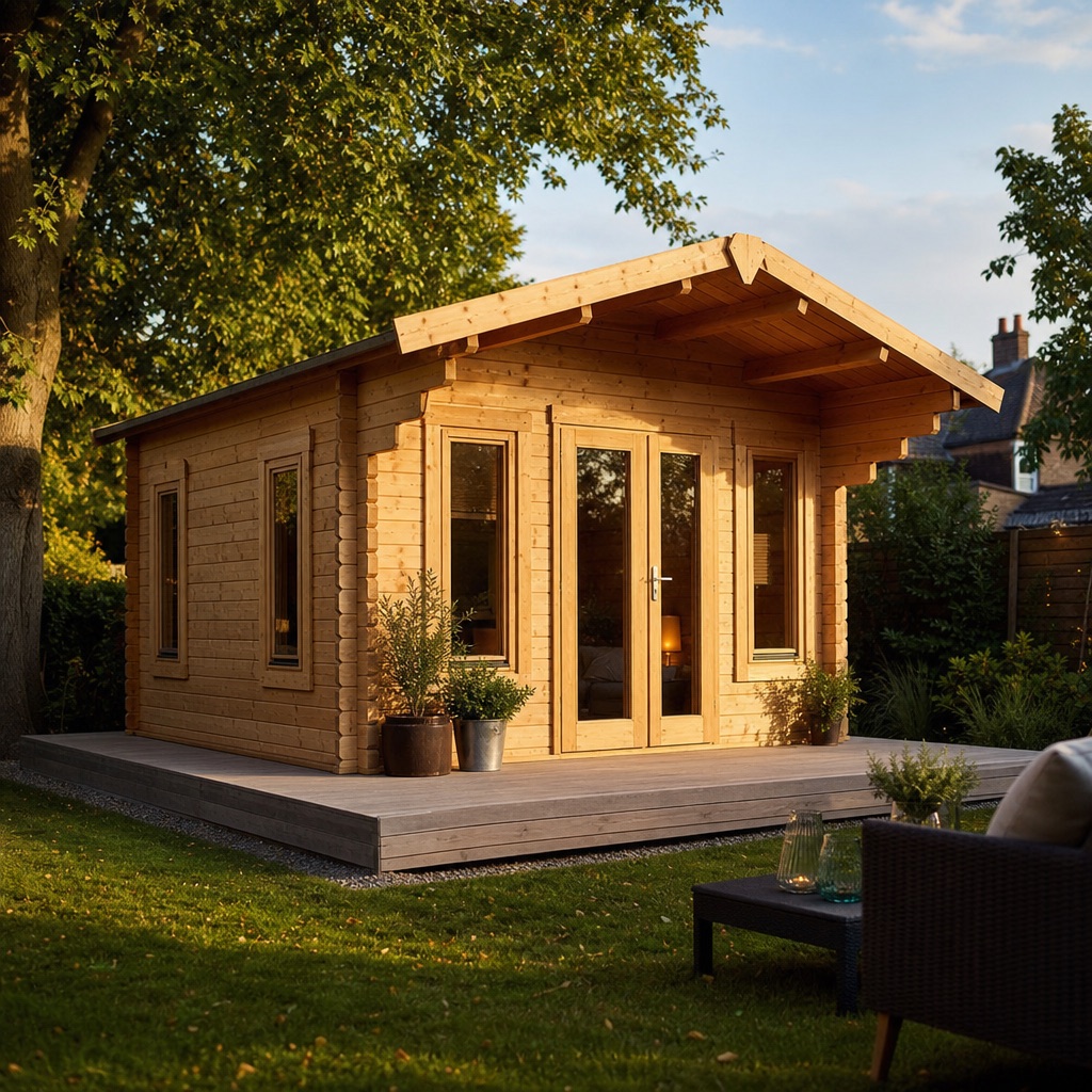Log Cabin Bases concrete - delivered across the Midlands