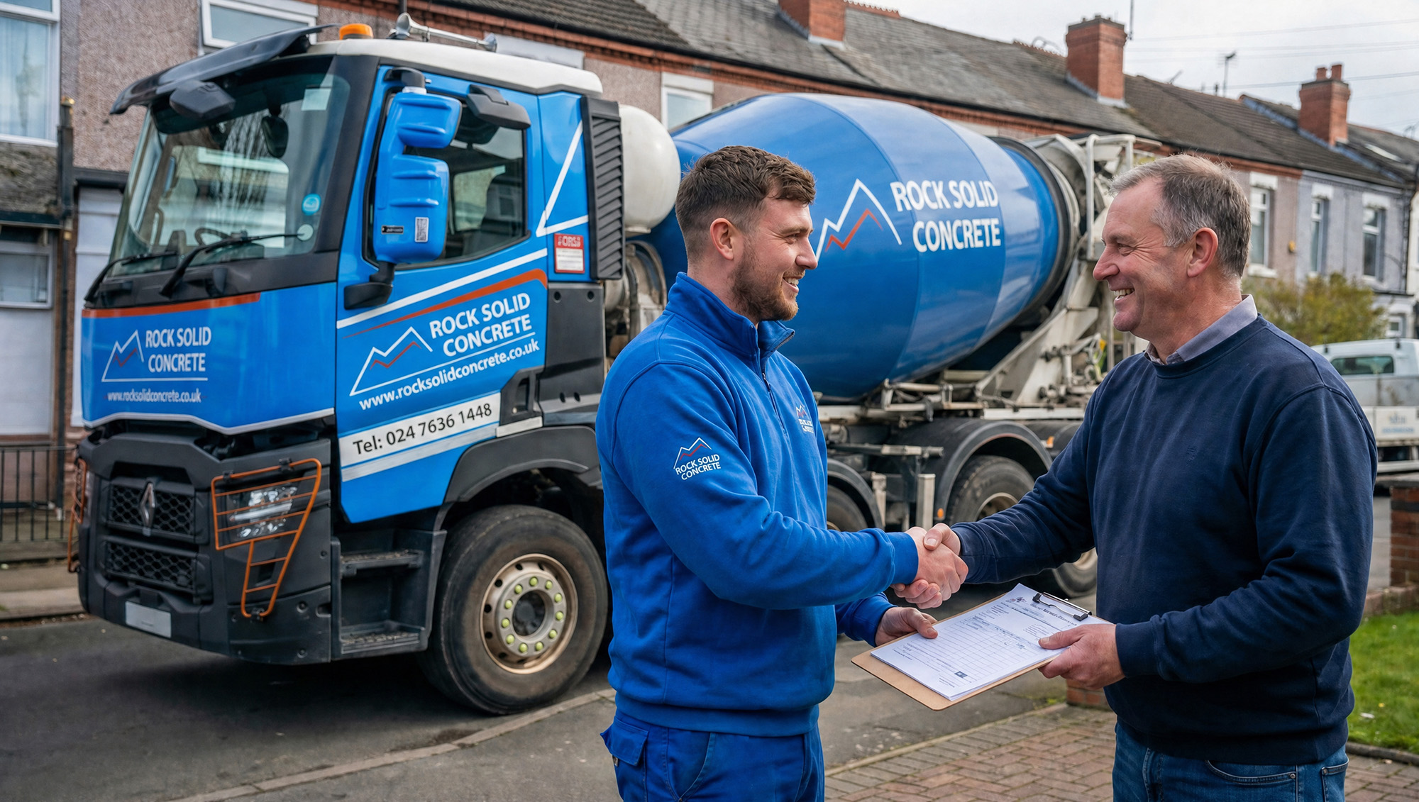 Rock Solid Concrete mixer truck on a trade site