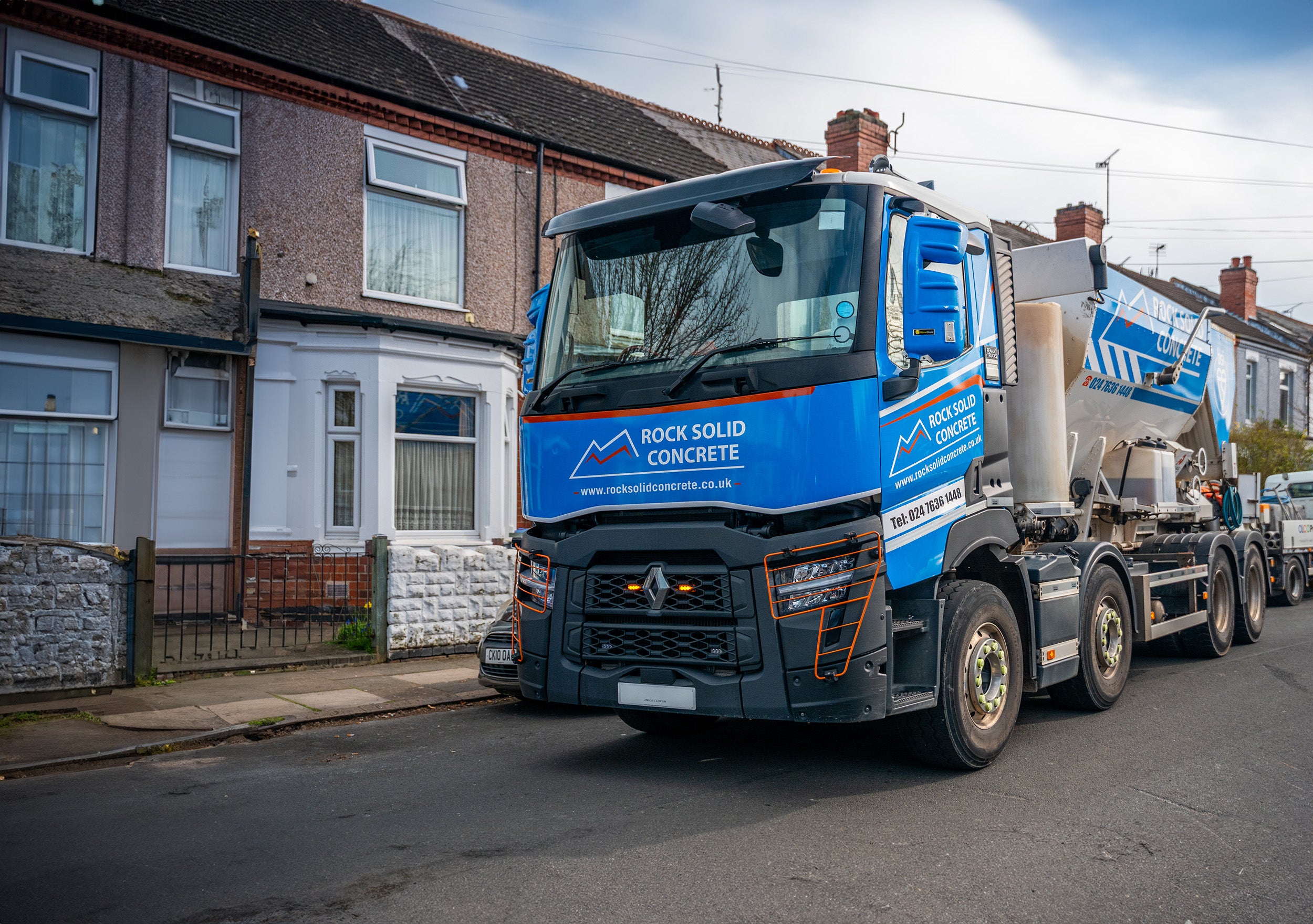 Rock Solid ready-mix concrete delivery truck